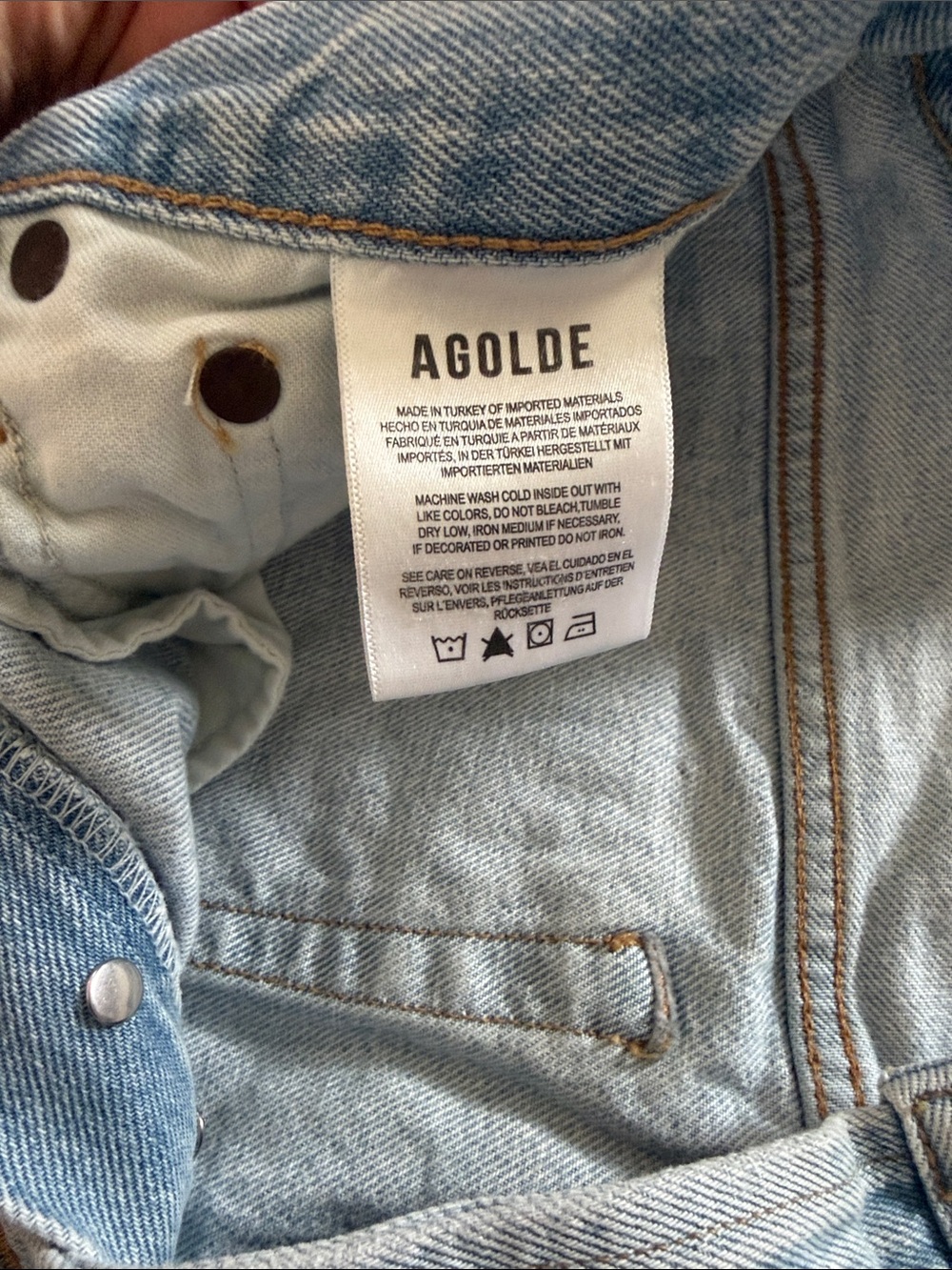 Agolde Parker Long Jean Short Twister Size 28 - Picture 13 of 13